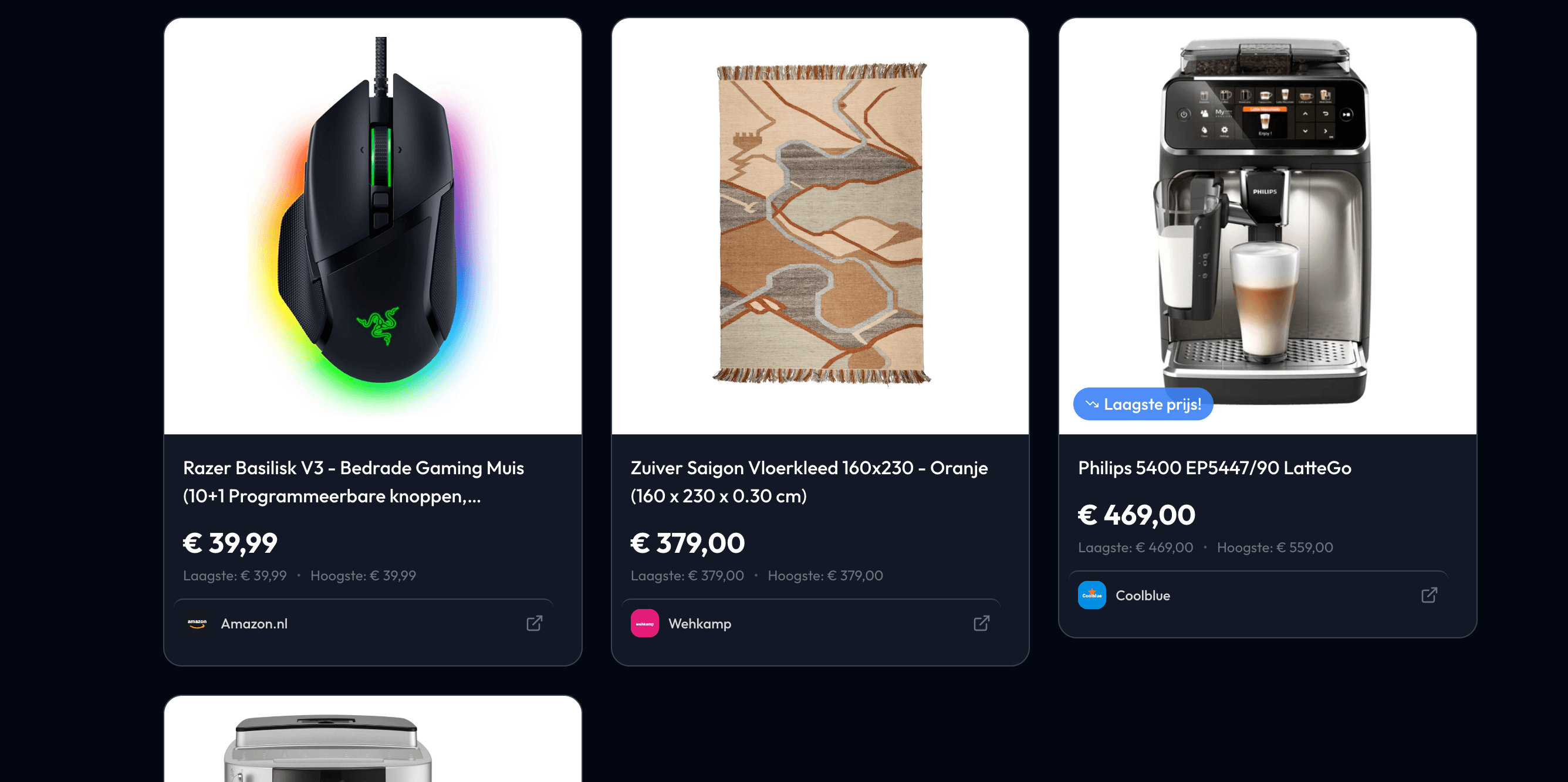 DealPing Dashboard - Mijn Producten